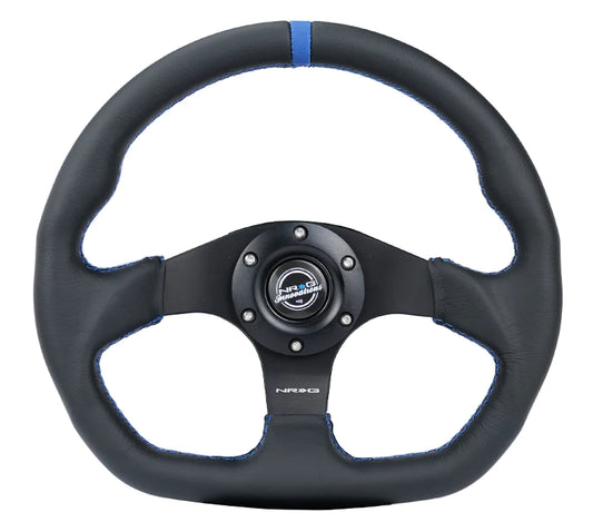 NRG Steering Wheel Flat Bottom Steering Wheel Leather