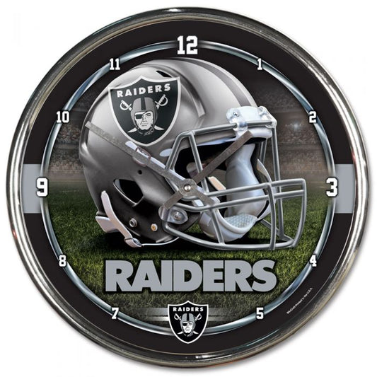 NFL Las Vegas Raiders Chrome Clock