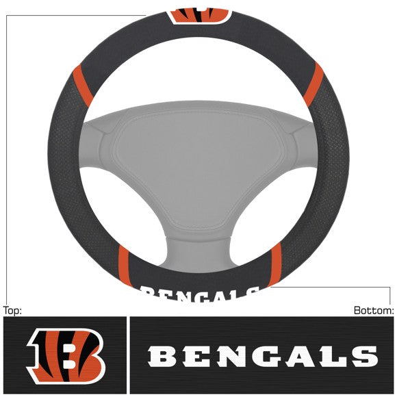 NFL Cincinnati Bengals Mesh Steering Wheel Cover