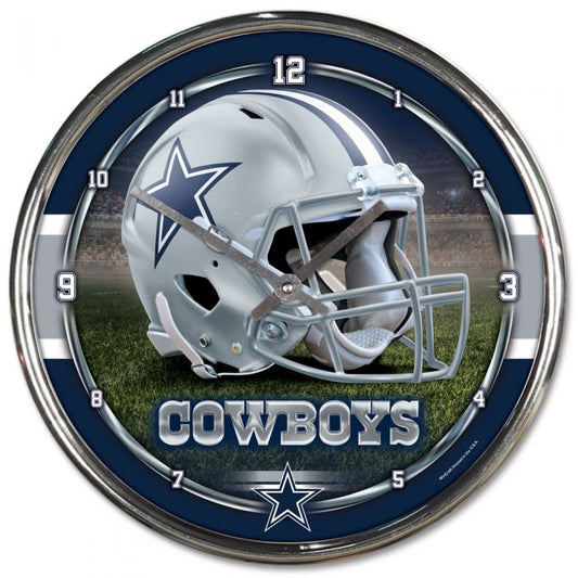 NFL Dallas Cowboys Chrome Clock