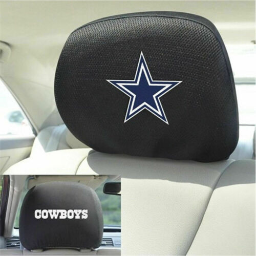 NFL Dallas Cowboys Mesh Headrest Covers - Black