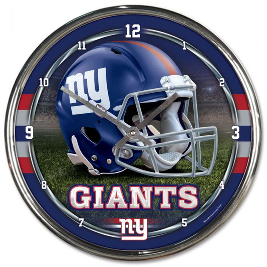 NFL New York Giants Chrome Clock