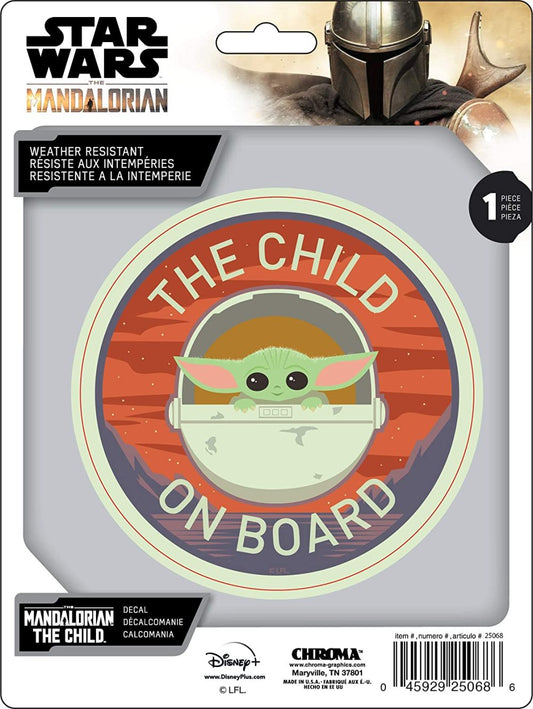 Star Wars Mandalorian The Child On Board Decal