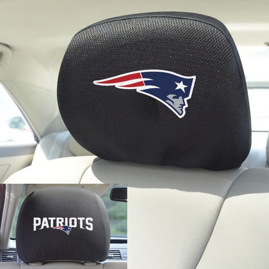 NFL New England Patriots Mesh Headrest Covers - Black