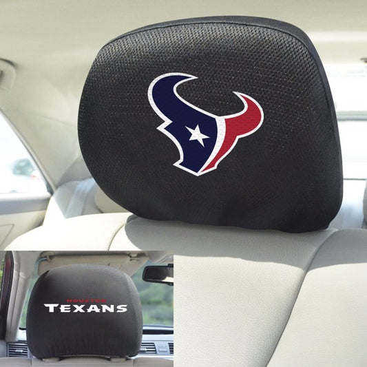 NFL Houston Texans Mesh Headrest Covers - Black