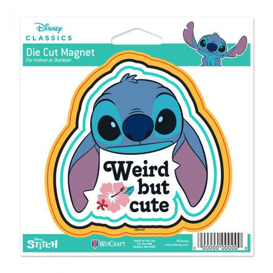Disney Stitch Weird But Cute Decal 4.5" x 6"